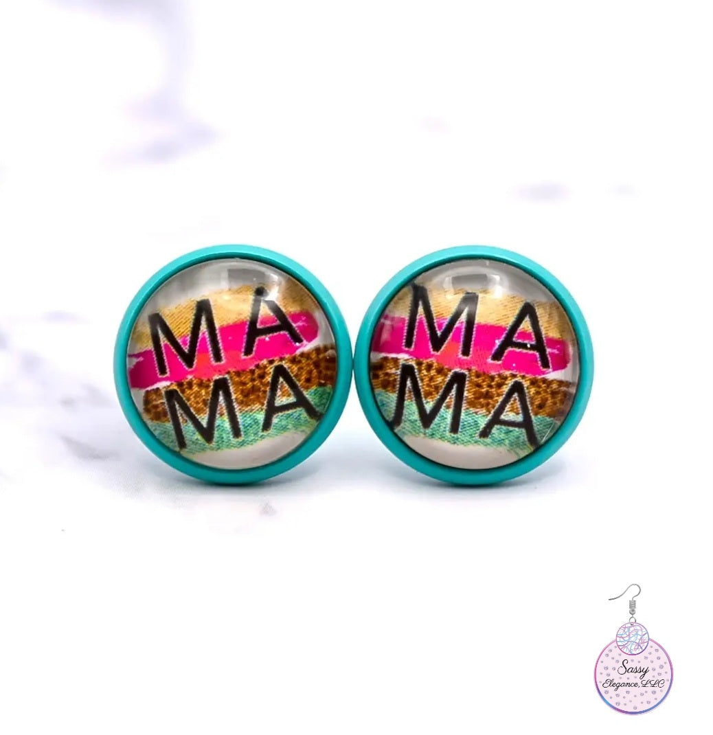 Brushstroke Mama Stud