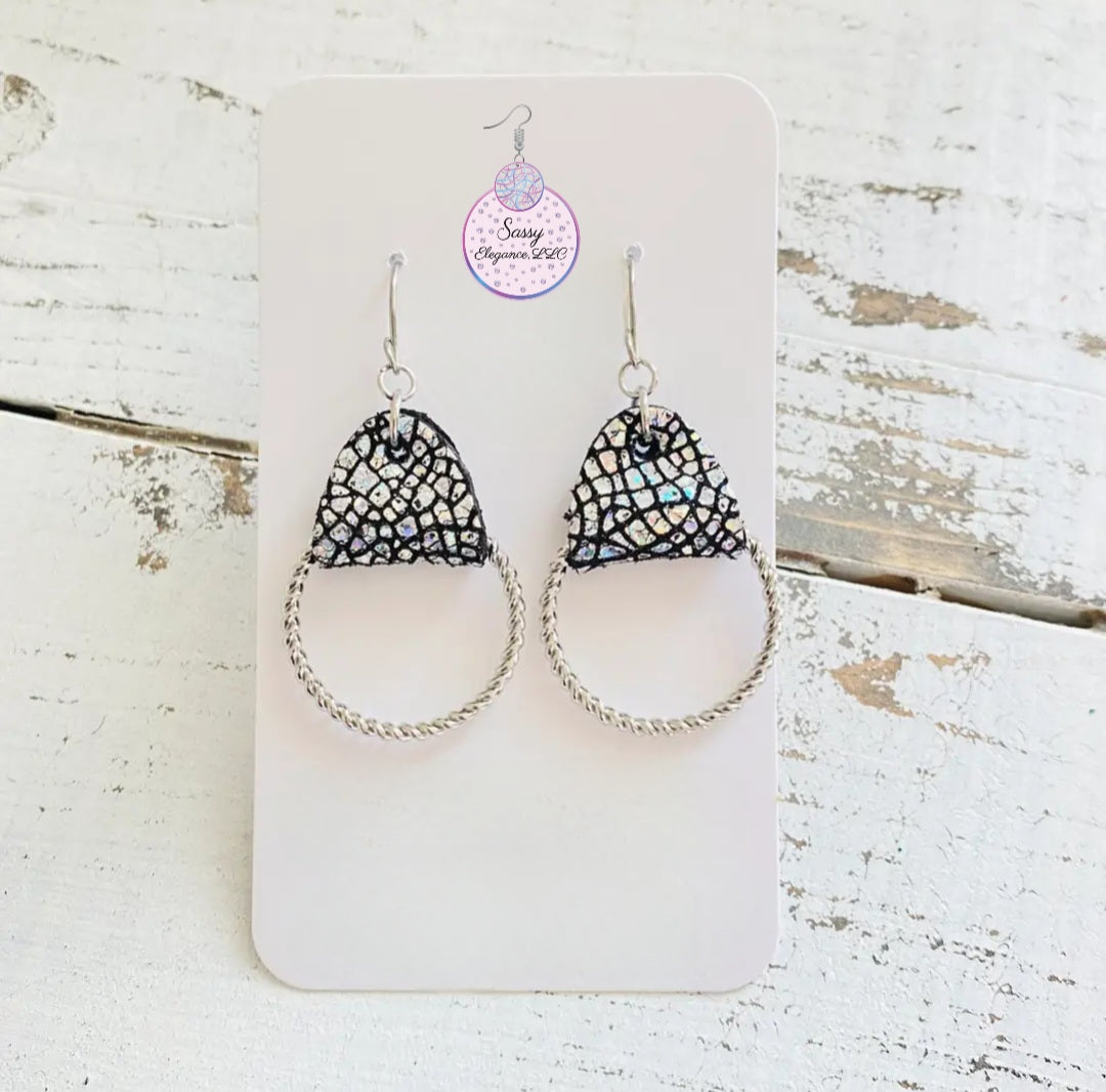 Silver Ice Hoops