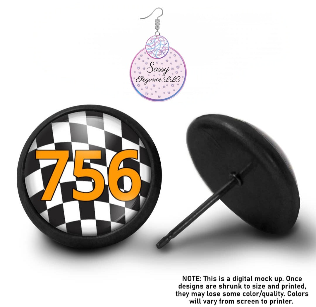 Custom Color/Team # Cheer Football Motocross Baseball Softball Color Guard Studs
