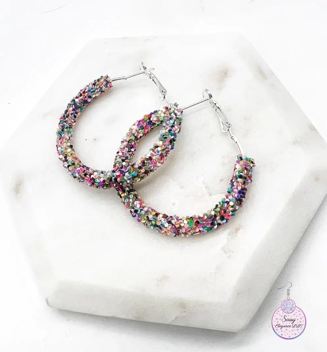 Confetti Glitter Hoops