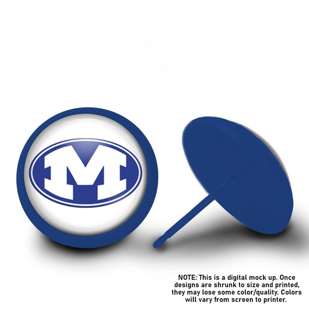 Custom Color/Team # Cheer Football Motocross Baseball Softball Color Guard Studs