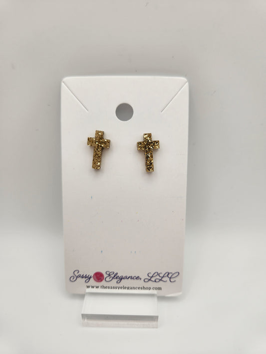 Glitter Gold Cross