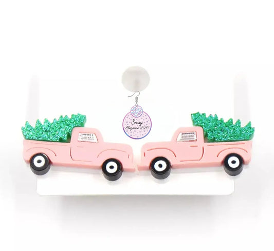 Pink Christmas Tree Truck