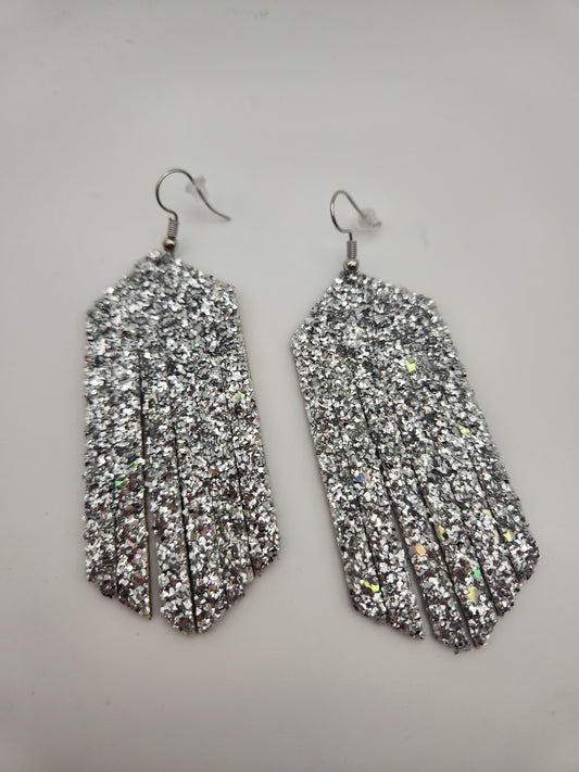 Silver Glitter Fringe