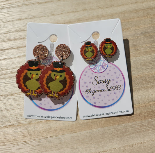 Glitter Turkey Dangle