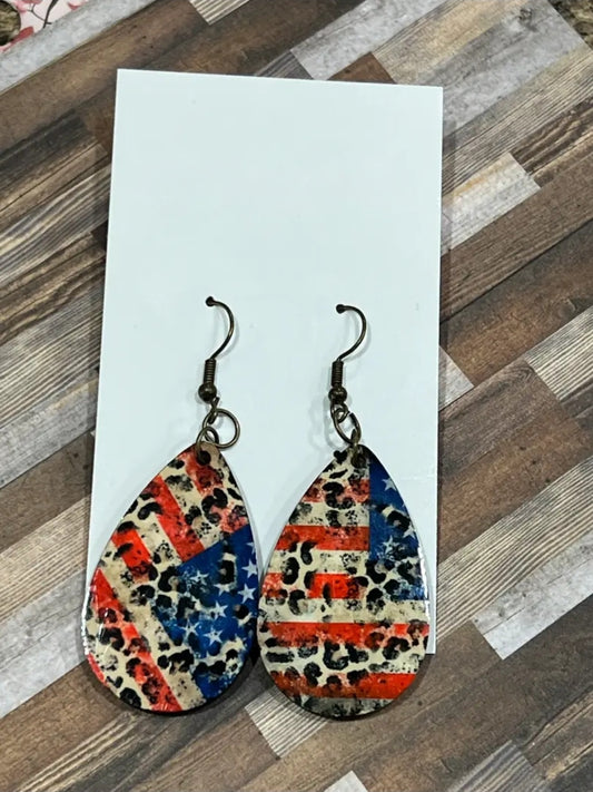 American Flag and Leopard